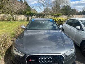 Audi with a windshield