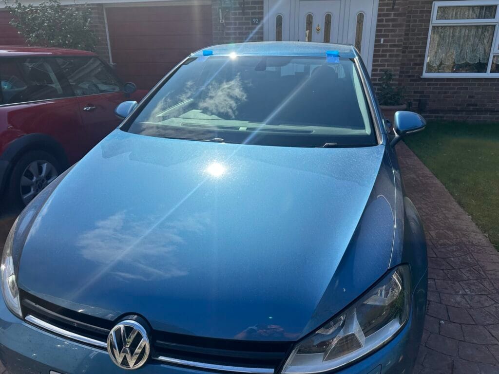 Volkswagen car with windshield
